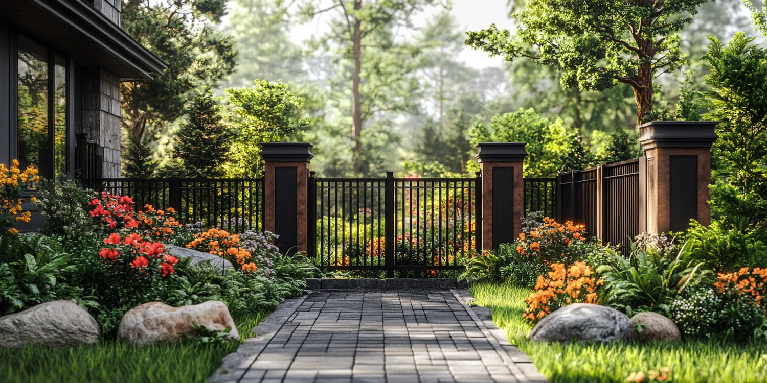 Modern Zaun aus Polen
